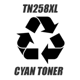 Tech-Remanufactured TN258XL Brother TN258XL Cyan High Yield Toner Cartridge